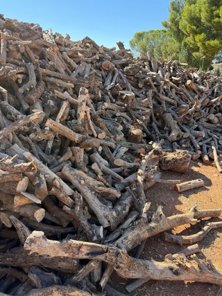 Leña de olivo para chimenea