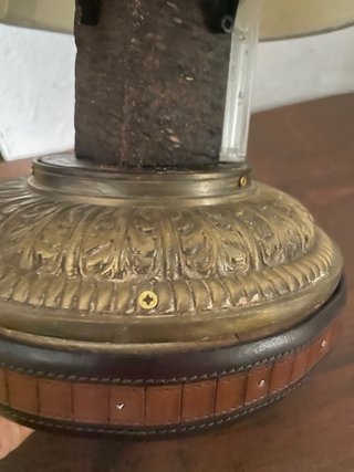 Lámpara de mesa vintage / Lámpara de noche a pilas
