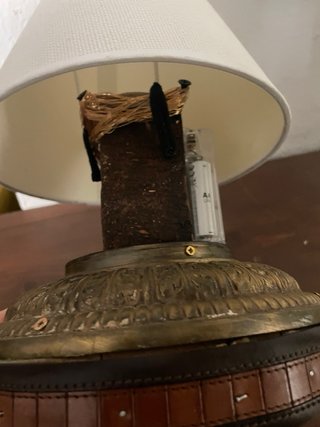 Lámpara de mesa vintage / Lámpara de noche a pilas