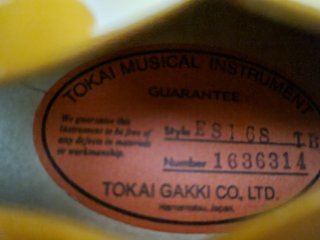Tokai ES168 MEJORADA