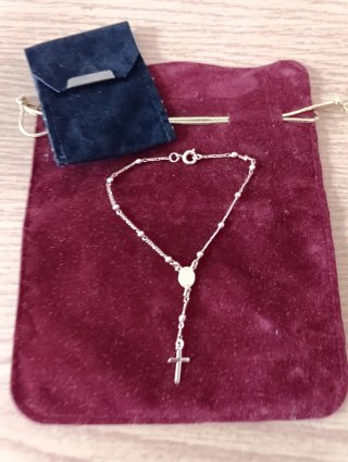 Pulsera Cruz y Medalla Milagrosa Oro/Plata