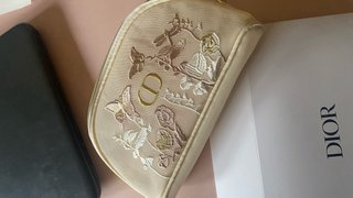 Pochette CD Beige Oro Ricamo Farfalle