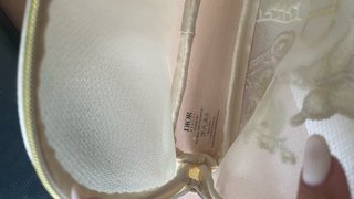 Pochette CD Beige Oro Ricamo Farfalle