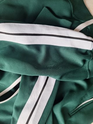 Felpa Palm Angels verde con strisce
