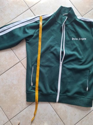 Felpa Palm Angels verde con strisce