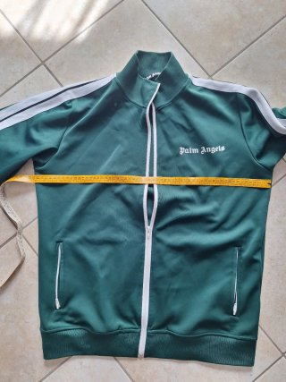 Felpa Palm Angels verde con strisce