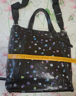 Bolso Desigual negro con lunares de colores