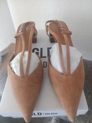 Zapatos ZARA tacón slingback ante