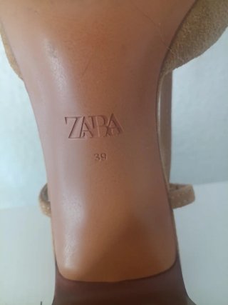 Zapatos ZARA tacón slingback ante
