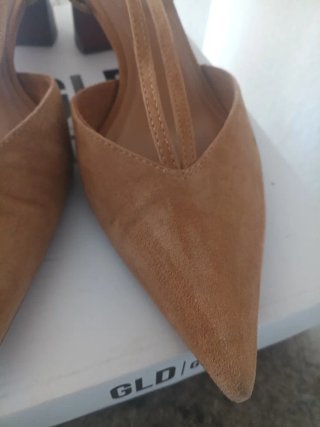 Zapatos ZARA tacón slingback ante