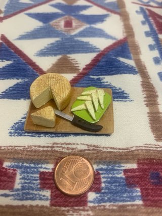 Piatti di cibo in miniatura in argilla polimerica