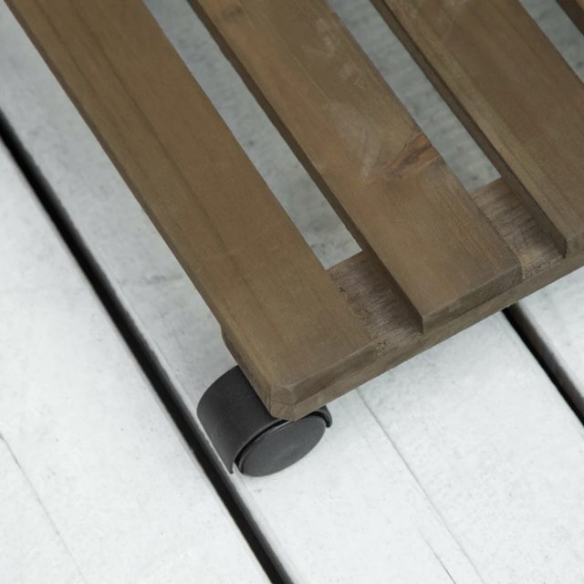 Confezione di 2 piattaforme in legno con ruote