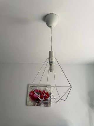 Lámpara de techo geométrica blanca