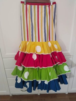 Falda flamenca POPELIN 80% poliéster