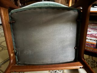 2 Sillas Mid-Century Madera y Tela