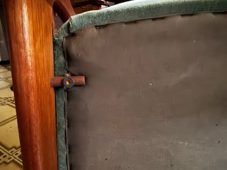 2 Sillas Mid-Century Madera y Tela