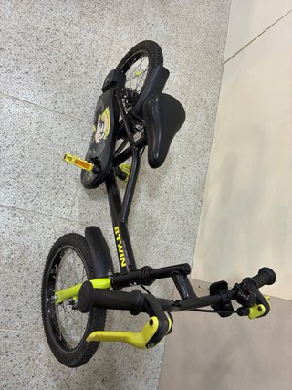 Bicicleta Infantil B'Twin 16 Negra/Amarilla