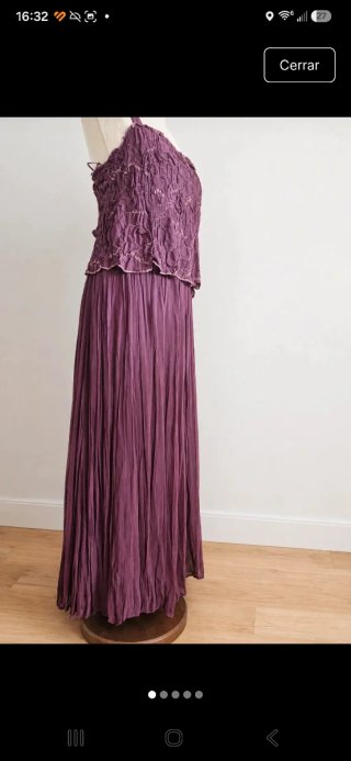 Vestido Zara burdeos Bordado