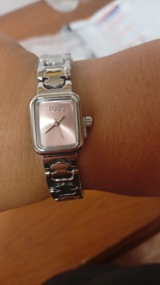 Reloj Tous Cuadrado Rosa y Plateado