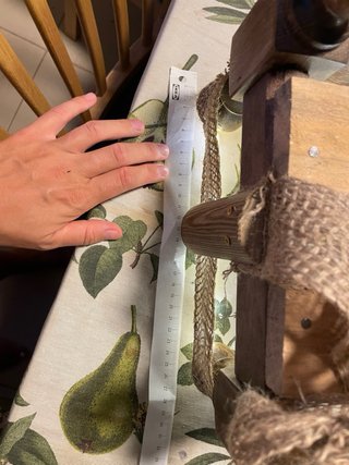 Lámpara colgante artesanal madera y yute