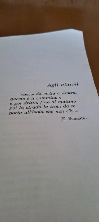 Libro di antologia "Seconda stella a destra"