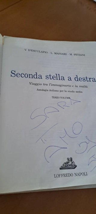 Libro di antologia "Seconda stella a destra"