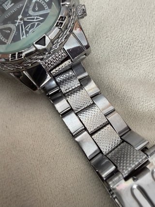 Reloj Geneva Heavy Negro y Plateado