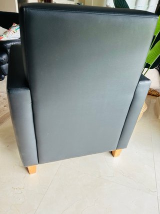 Sillón butaca negro piel