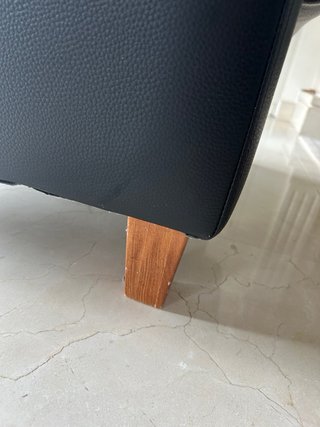 Sillón butaca negro piel