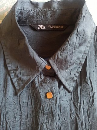Camisa Zara Verde Oliva Talla M