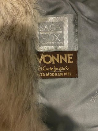 Abrigo IVONNE de pelo de zorro blanco