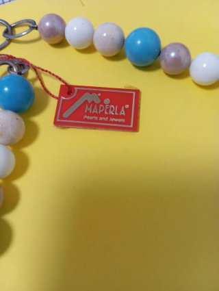 Collar Napoli Beige, Azul, Blanco