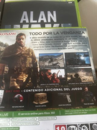 Bundle lote Metal Gear Solid V Xbox 360 pal españa