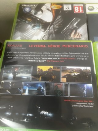 Bundle lote Metal Gear Solid V Xbox 360 pal españa