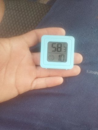 Termo higrómetro digital azul