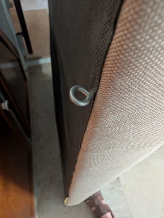 Cabezal tapizado beige Dupen.