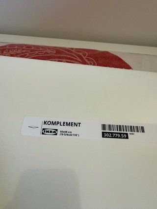 Balda Komplement Ikea Blanca 50x58 cm.