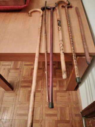 Conjunto de 5 bastones antiguos