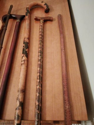 Conjunto de 5 bastones antiguos