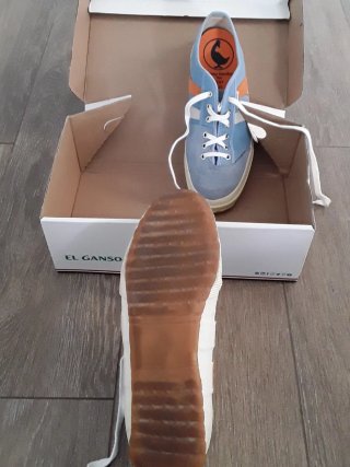 Zapatillas El Ganso Talla 40 Azul/Naranja