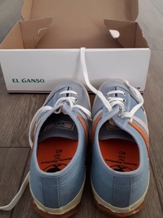 Zapatillas El Ganso Talla 40 Azul/Naranja