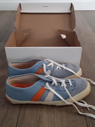 Zapatillas El Ganso Talla 40 Azul/Naranja
