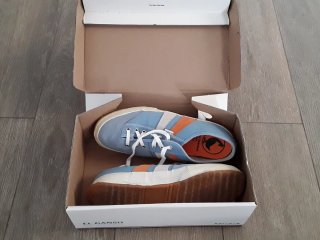 Zapatillas El Ganso Talla 40 Azul/Naranja