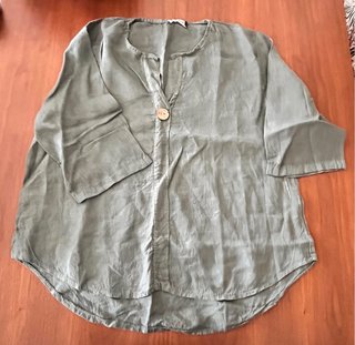 Camisa verde verano manga corta