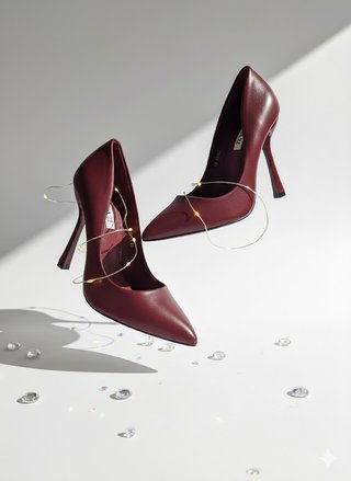 Décolleté donna bordeaux tacco alto eleganti
