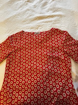 Vestido estampado floral manga francesa T XL