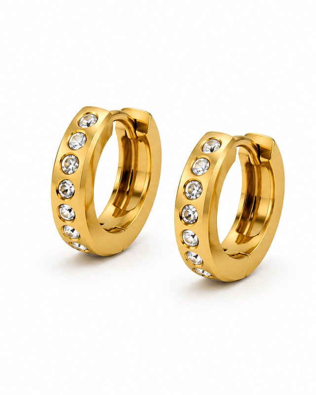 Aros Oro 18K con Circonitas