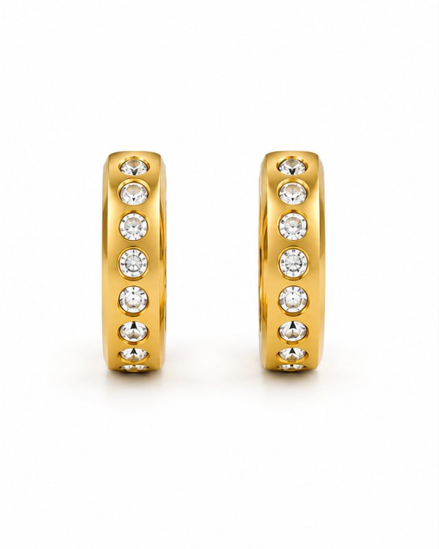 Aros Oro 18K con Circonitas