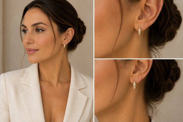 Aros Oro 18K con Circonitas