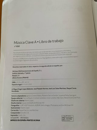 Libro de trabajo Música Clave A - 1.º ESO: 1º ESO